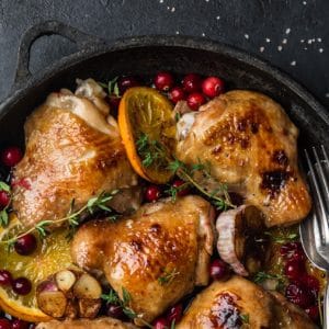 Moelleux haut de cuisse de poulet farce forestière