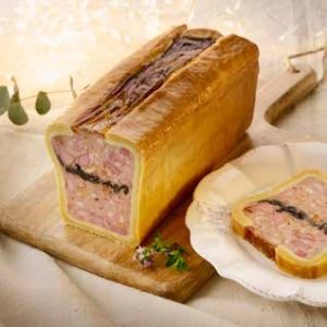 Pâté en croûte de chapon aux trompettes-de-la-mort