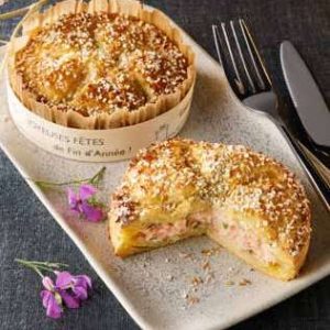 Tourte truite & amandes effilées